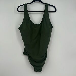 DACI Plus Size  22W 1 piece Forest Green Bathing suit